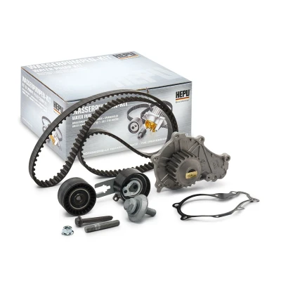 Abbildung von HEPU PK08930 Wasserpumpe + Zahnriemensatz mit Schrauben 144 PEUGEOT: 206 Schrägheck, 307 207 FORD: FIESTA 5, 6