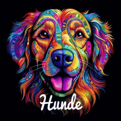 Abbildung von Hunde Malbuch für Erwachsene mit schwarzem Hintergrund (Tier Malbücher)
