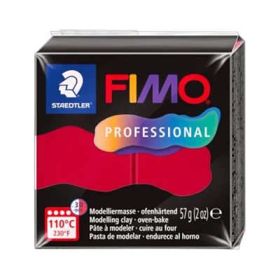 Abbildung von STAEDTLER FIMO professional 8040 ofenhärtende Modelliermasse, speziell für Profis und Künstler, Einzelprodukt karmin, 29