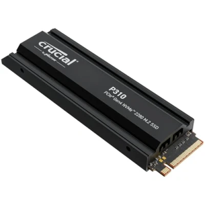 Abbildung von Crucial P310 SSD 2TB PCIe Gen4 NVMe M.2 Interne PS5 Festplatte mit Kühlkörper, bis 7100 MB/s, Gaming für PS5, Laptop und Desktop PC, CT2000P310SSD5 01