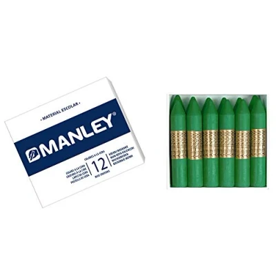 Abbildung von MANLEY MNC04679 Box 12 Wachsmalstifte, grün