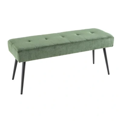 Abbildung von riess ambiente Sitzbank BOUTIQUE 100cm grün / schwarz (Einzelartikel, 1 St), Wohnzimmer · Cord Metall Esszimmer· Flur Schlafzimmer