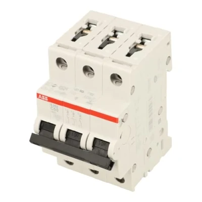 Abbildung von ABB S203 C50 Automatikschalter 6KA 3P, weiß