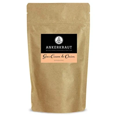 Abbildung von Ankerkraut &quot;Sour Cream &amp; Onion&quot;, Dip Gewürzmischung für Kartoffelspalten, Brot, Fleisch oder Chips, 160g im aromadichten Beutel