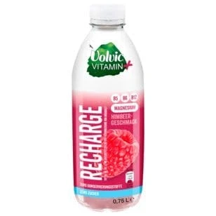 Abbildung von Volvic Vitamin+ Recharge Himbeere aromatisiertes Wasser, 12er Pack (12 x 0.75 l) EINWEG