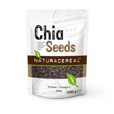 Abbildung von Naturacereal Chia Samen 1kg Reich an Omega 3, Ballaststoffen &amp; Quelle pflanzlichen Proteins, Antioxidatives Kraftpaket, Ideal für Smoothies, Puddings mehr Ethisch geerntet