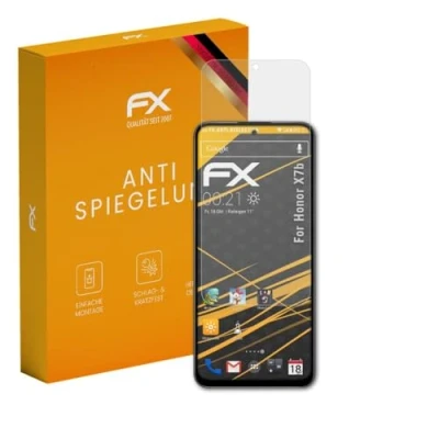 Abbildung von atFoliX Panzerfolie kompatibel mit Honor X7b Schutzfolie, entspiegelnde und stoßdämpfende FX Folie (3X)