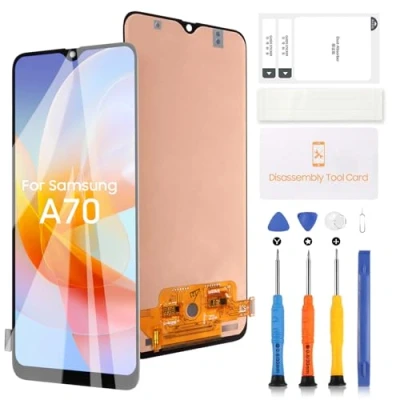 Abbildung von OLED LCD Bildschirm für Samsung Galaxy A70 A705 SM A705F A705FN A705MN/DS Display Touchscreen Digitizer Montage Ersatz Reparaturset Schwarz Kein Rahmen