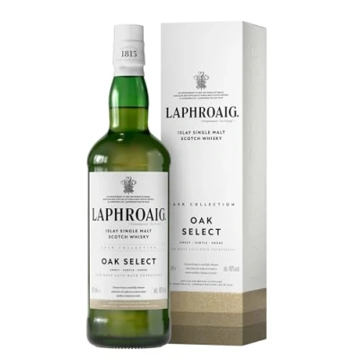 Abbildung von Laphroaig Select Islay Single Malt Scotch Whisky mit Geschenkverpackung sanfter Torfrauch süßlichen Noten 40% Vol 700ml ( Die kann variieren)