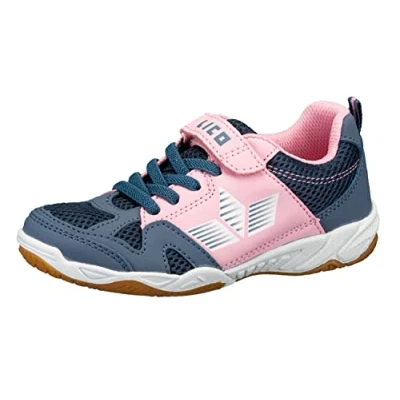Abbildung von Lico Unisex Kinder Sport Vs Hallenturnschuhe, Grau Rosa, 36 EU