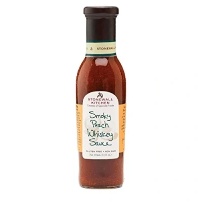 Abbildung von Stonewall Kitchen Smoky Peach Whiskey Sauce, 330 ml Fruchtig rauchige BBQ Sauce mit und Pfirsich, perfekt für Hähnchen Salate