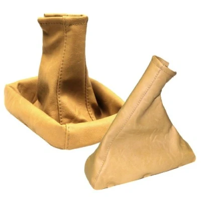 Abbildung von AERZETIX Satz Schaltsack + Handbremssack Kunstleder Farbe Beige leder für Auto