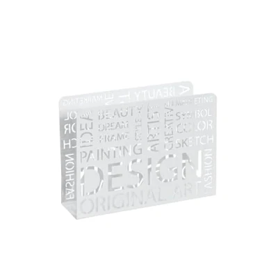 Abbildung von HAKU Möbel Zeitungsständer weiß, Metall Maße: B 35 cm x H 26 T 10 cm, Style: Modern