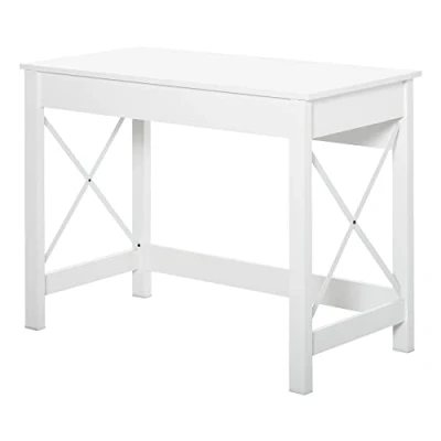 Abbildung von HOMCOM Schreibtisch Tisch Multifunktionaler Computertisch Moderner und minimalistischer Bürotisch Arbeitstisch 105x50x76 cm Weiß