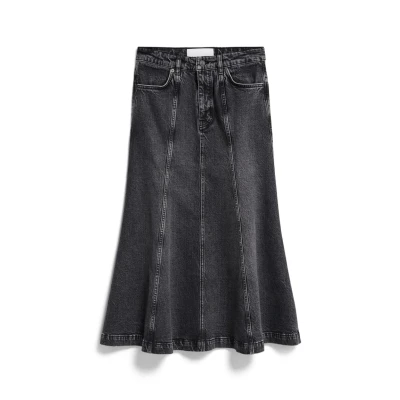 Abbildung von Armedangels Arienaa Alinienrock, Damen, Größe: Medium, Washed obsidian