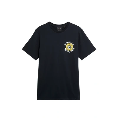 Abbildung von Lyle &amp; Scott Sunnies POOL BAR Graphic Tshirt print, Herren, Größe: XS, Z dark navy
