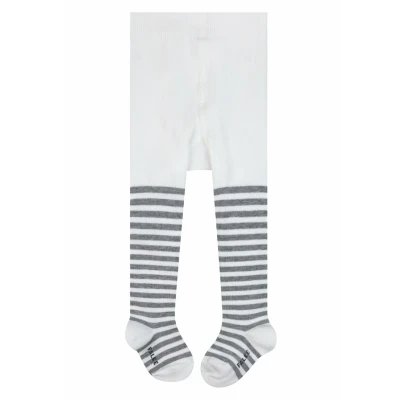 Abbildung von Falke Baby Stripe with pattern Strumpfhose für Kinder, Größe: 74/80, Off white