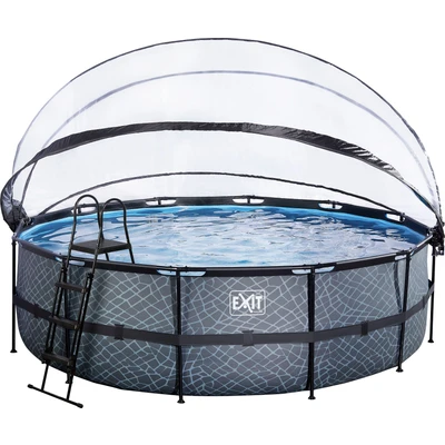 Abbildung von EXIT Pool mit Abdeckung, Wärmepumpe ø488cm Stone