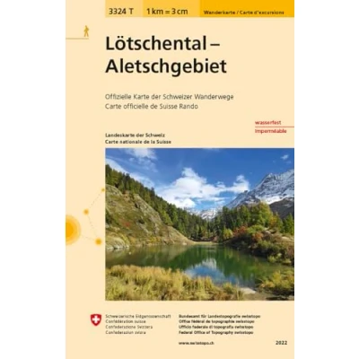 Abbildung von 3324T Lötschental Aletschgebiet Wanderkarte: Südrampe Brig Fiesch (Wanderkarten 1:33 333)