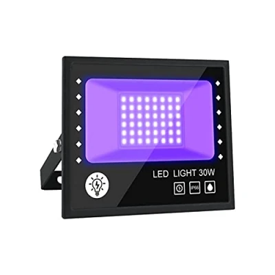 Abbildung von BOSITE LED Schwarzlicht Strahler,30W UV Party Scheinwerfer,Blacklight mit Kabel Fluter IP66 Wasserdicht Lampe für Halloween Aquarium Konzert Party,Bar,Neonfarben
