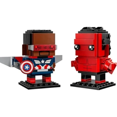 Abbildung von LEGO Super Heroes 40668 Captain America &amp; Red Hulk Bauset für Kinder und Sammler ab 10 Jahren, 202 Teile, ikonische Marvel Figuren im BrickHeadz Stil zum Bauen Ausstellen