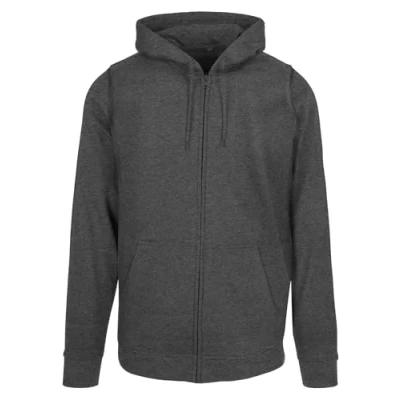 Abbildung von Build Your Brand Herren Basic Zip Hoody Kapuzenpullover, Charcoal, XXL