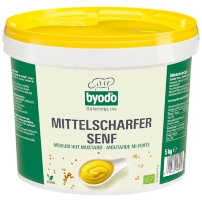 Abbildung von Byodo Mittelscharfer Senf, 1er Pack (1 x 5 kg Eimer) Bio