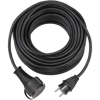 Abbildung von Brennenstuhl BREMAXX Verlängerungskabel (25m Kabel in schwarz, für den kurzfristigen Einsatz im Außenbereich IP44, Stromkabel einsetzbar bis 35 C und UV beständig)
