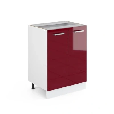 Abbildung von Vicco Unterschrank R Line, Bordeaux Hochglanz/Weiß, 60 cm ohne Arbeitsplatte