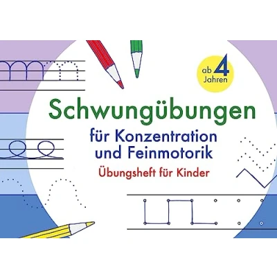 Abbildung von Schwungübungen ab 4 Jahren für Konzentration und Feinmotorik: Übungsheft Kinder