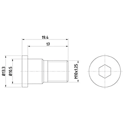 Abbildung von HELLA 8DZ 355 209 071 Schraube, Bremsscheibe ALFA ROMEO: 159 Sportwagon, Giulietta Schrägheck, Limousine, OPEL: Meriva B, Vectra C Limousine