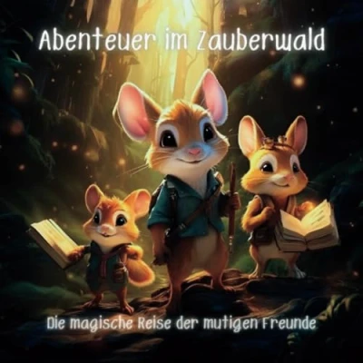 Abbildung von Abenteuer im Zauberwald Die magische Reise der mutigen Freunde: Gute Nacht Geschichte, Reimgeschichte, Kinderbuch