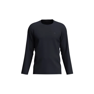 Abbildung von FYNCH HATTON Langarmshirt mit Logo Bestickung auf der Brust
