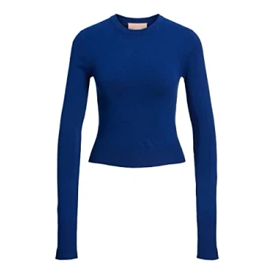 Abbildung von JJXX Valentina LS SOFT Cropped CN Strickpullover, Damen, Größe: XS, Sodalite blue
