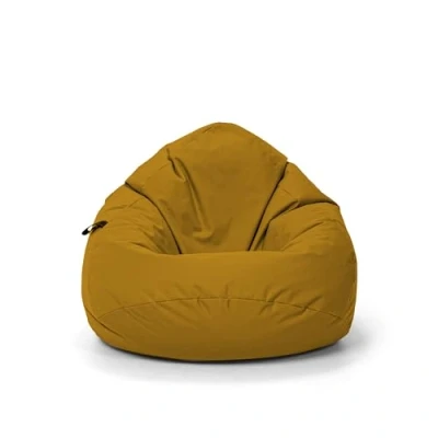 Abbildung von Nadimaideal Sitzsack Tropfenform Kastanie Bodenkissen für Kinder &amp; Erwachsene Indoor Outdoor Gaming Sitzkissen Beanbag Füllung EPS Perlen (Sand, XL Durchmesser 77 cm)