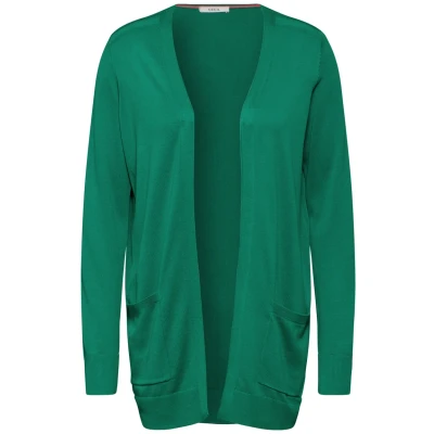 Abbildung von Cecil Offener Kapuzen Strickjacke, Damen, Größe: Small, Grün