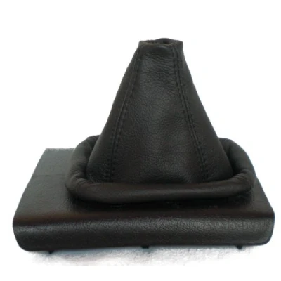 Abbildung von TK 105 SCHALTSACK SCHALTMANSCHETTE Echt Leder Schwarz Naht