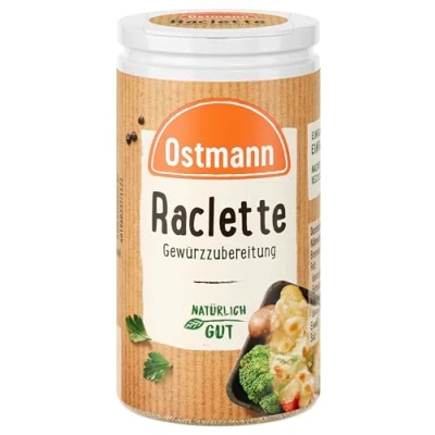 Abbildung von Ostmann Gewürze Raclette Gewürzzubereitung Zum Würzen von Käsegerichten Recyclebare, nachfüllbare Streudose 45 g im Streuer
