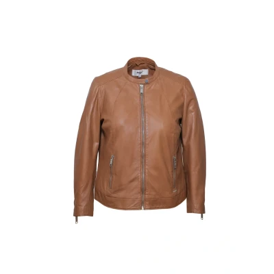 Abbildung von MAZE Lederjacke 42021317 Lederjacke, Damen, Größe: 46, Cognac