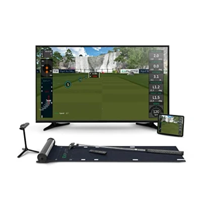 Abbildung von ExPutt EX500D Pro Golf Putting Virtual Simulator: Perfect Your Swing Anytime, Anywhere, Schwarz