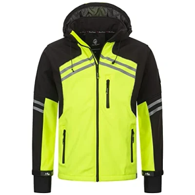 Abbildung von Rock Creek Herren Softshell Jacke Outdoor Windbreaker Übergangsjacke Anorak Kapuze Regenjacke Winterjacke Herrenjacke Jacket H 285 Rot S