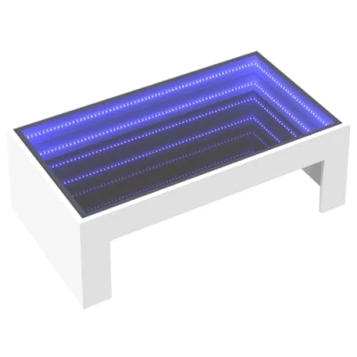 Abbildung von vidaXL Couchtisch mit Infinity LED Weiß 90x50x30 cm (1 St)
