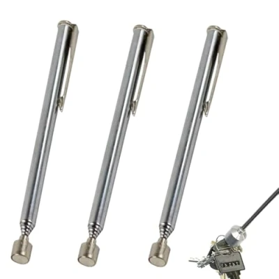 Abbildung von 3Stück Teleskopmagnet Stabmagnet Ausziehbar Magnetstab Bis Zu 65CM Magnetic Pick Up Tool Magnetheber Edelstahl Magnetgreifer Für Schrauben Mutter Schlüssel Metallteile