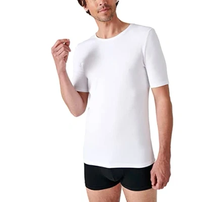 Abbildung von Damart Herren Kurzarm Shirt, Wärmegrad Medium 3. Thermounterwäsche Oberteil, Weiß (Weiß), M
