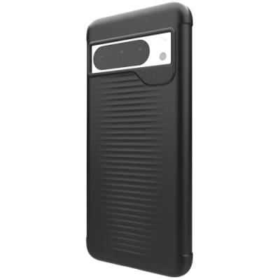 Abbildung von ZAGG Luxe Google Pixel 8 Pro Hülle Schlankes &amp; stilvolles Design mit 10 Fuß Fallschutz, aus 100% recyceltem Inhalt, Kabelloses Laden kompatible Handyhülle, Schwarz