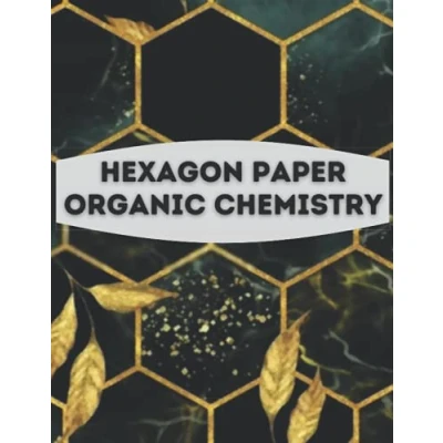 Abbildung von Hexagon paper organic Chemistry: large Hexagons graph journal, Hex grid notebook for chemistry and biochemistry, 200 pages,8.5x11&quot;
