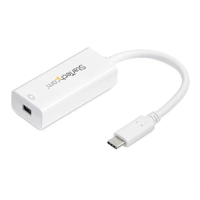 Abbildung von StarTech.com USB C auf Mini DisplayPort Adapter 4K 60Hz Weiß 3.1 Typ DP Verbesserte Version ist CDP2MDPEC (CDP2MDP)