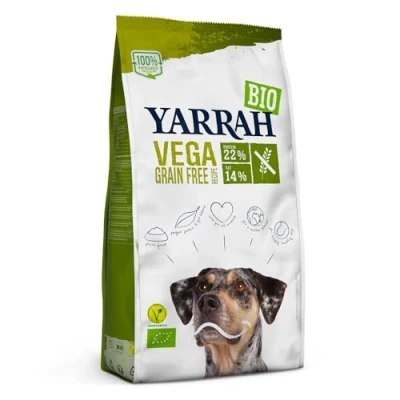 Abbildung von YARRAH Vega Vegetarisches Bio Trockenfutter für Hunde alle Rassen und Altersgruppen Exquisite Biologische Hundebrocken, 10kg 100% biologisch, getreidefrei &amp; frei von künstlichen Zusätzen