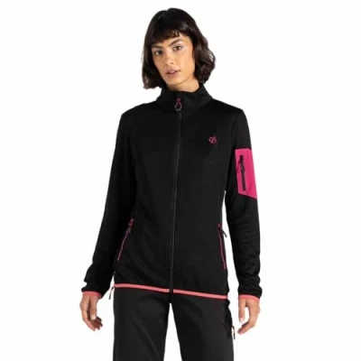 Abbildung von Dare 2b Damen Active Mountain Series Zip Through Fleece, Schwarz, 38