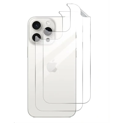 Abbildung von GIOPUEY Rückseite Folie Kompatibel mit iPhone 12 Pro, Hochwertige Materialien Dünn Weiches TPU Pro Schutzfolie Clear [2 Stück]